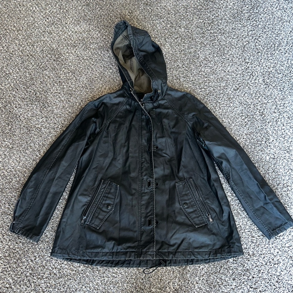 Madewell Women’s Black Leather Coat Jacket🌟